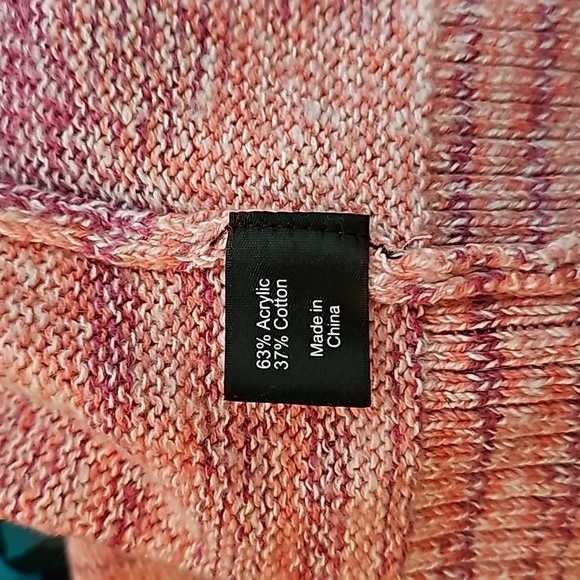 Lane Bryant Pink Button-Front Spacedye Cardigan - Picture 10 of 10